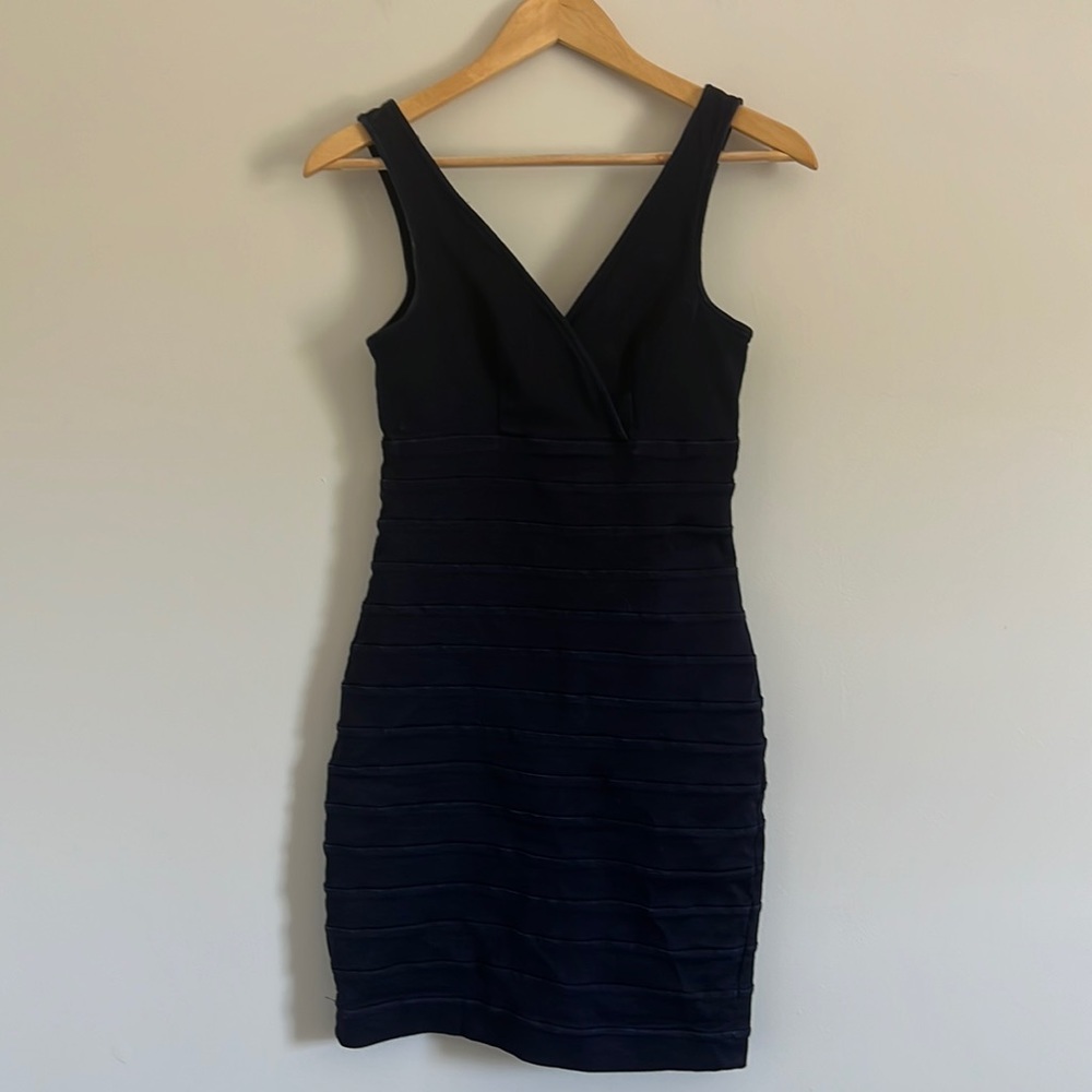 Express Dark Denim Body Con Stretch Dress